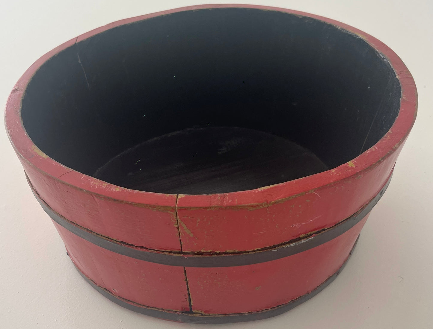 Red wooden container