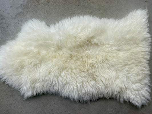 White Genuine sheepskin