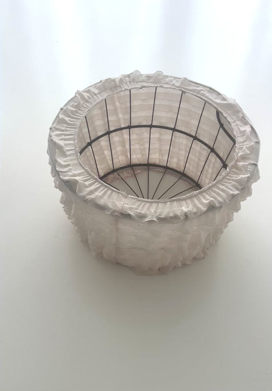 Wire basket ruffle cover