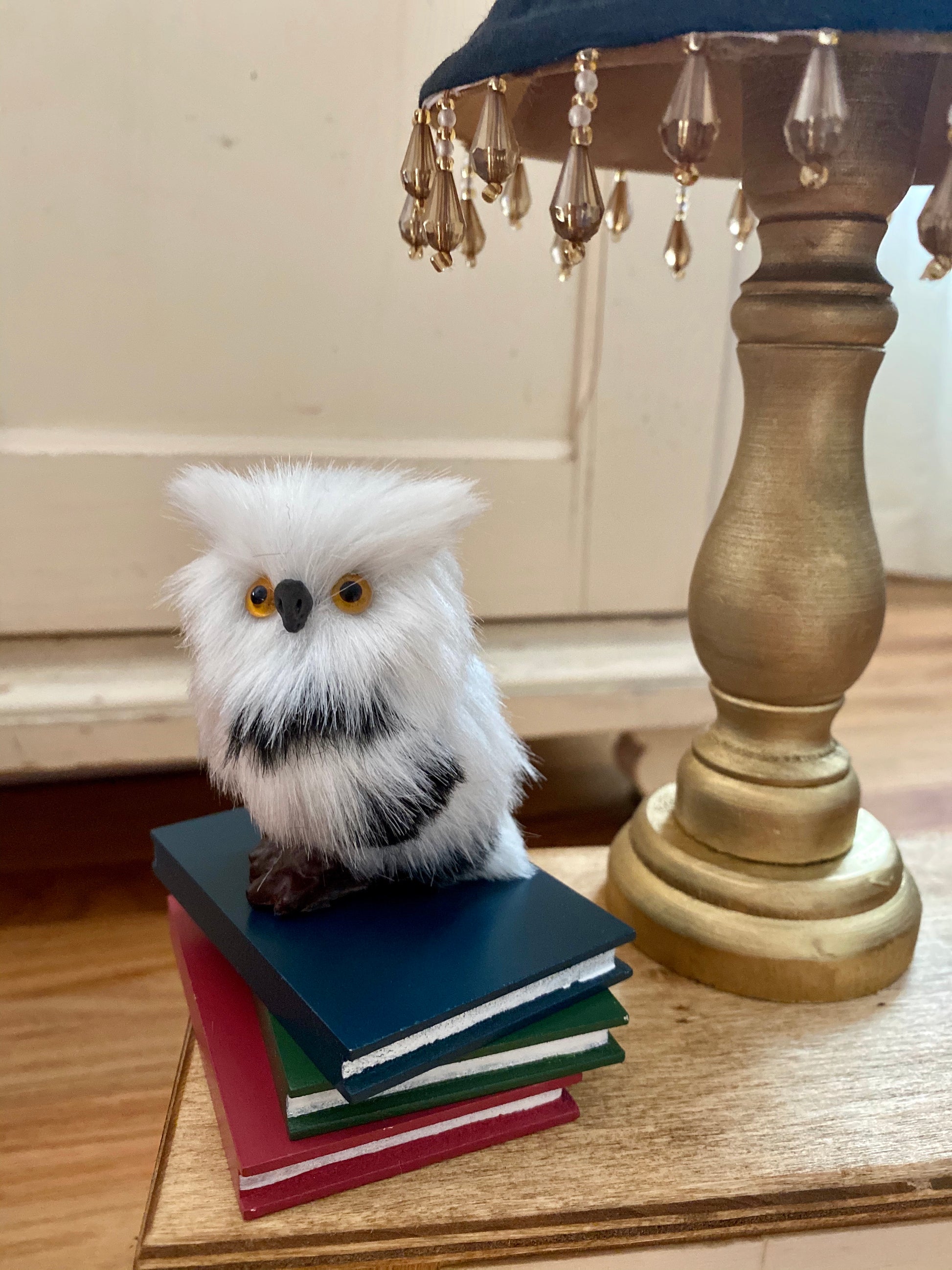 Small white owl Prop - Auspicious Laundry Store