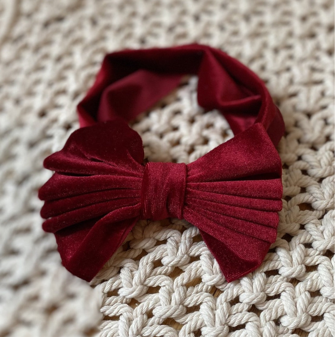 Velvet Bow Headband